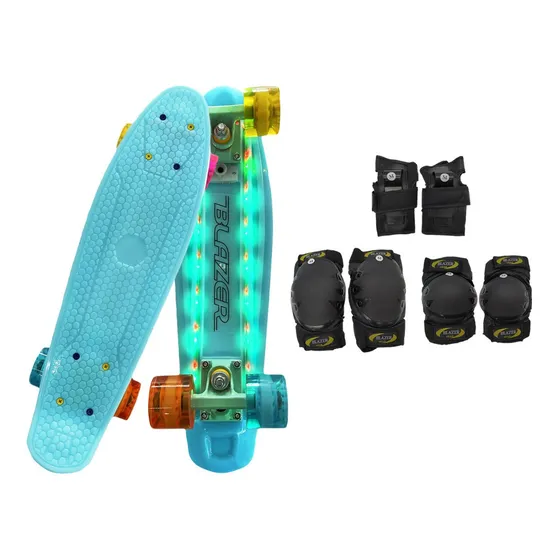Patineta Cruiser Penny Base Led Regarcable 2a + Protecciones