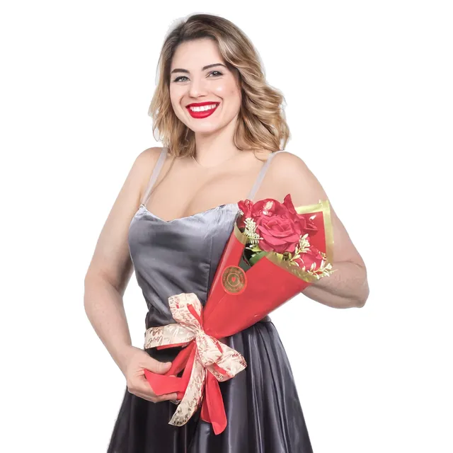Buquê De Rosa Presente Dia Dos Namorados Namorada Com Cartão