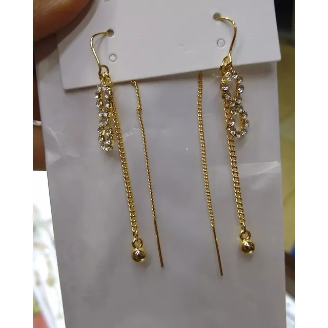 Zarcillos Largos Con Cadenitas 
