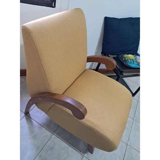 Poltrona Madera Y Tela