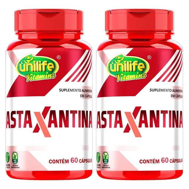 Kit 2 Astaxantina 5mg Unilife 60 Cápsulas