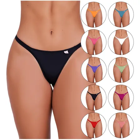 Kit 5 Calcinhas De Fita Sem Regulagem Fio Dental Microfibra