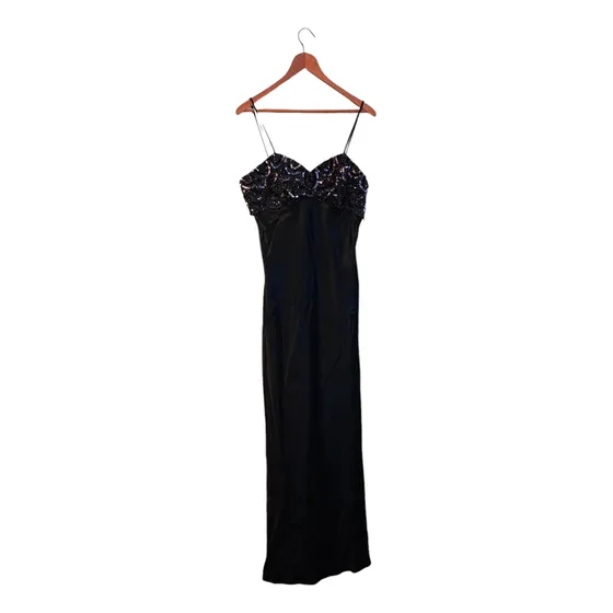 Vestido Negro Con Lentejuelas De Laru Talla 11/12