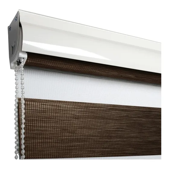 Cortina Roller Duo 165x240 Cm - Marca Volgen Color Marrón Oscuro