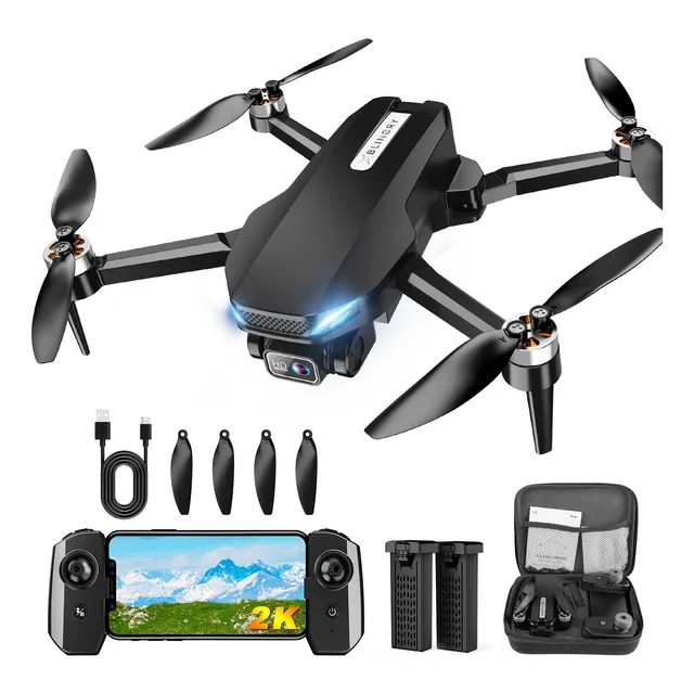 Dron 2k Fpv Plegable Con Cámara, Sensor Altitud Y Giros 3d