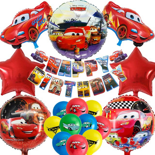 Globos De Cumpleaños Decoración Cars Fiesta Temática Globos De Cumpleaños Decoración Cars Fiesta Temática