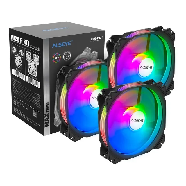 Pack 3 Ventiladores Argb Max 120p Asus Gigabyte Msi | Alseye