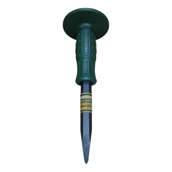 Cincel De Punta Con Mango P/concreto, 250x16x4mm, Jadever.