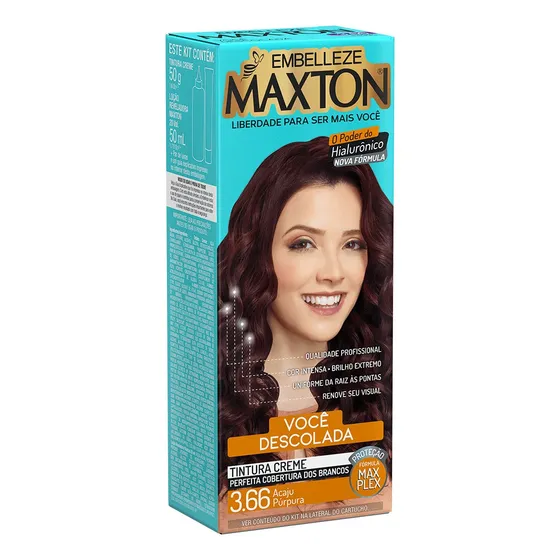 Kit de Tintura creme para Cabelo Maxton