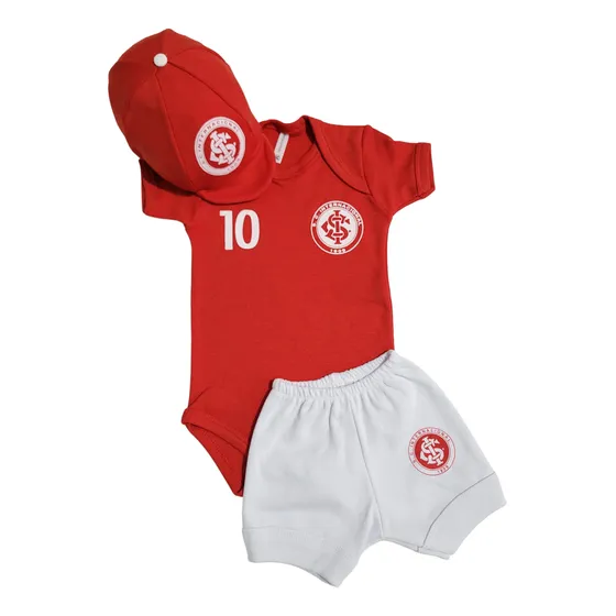 Body De Bebê + Boina+short Times Temático Roupa Bebe