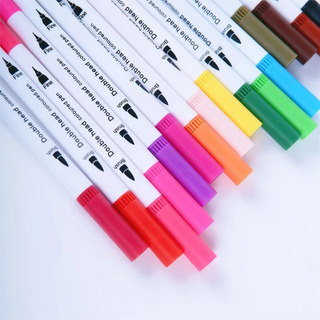 Kit Canetinha Hidrogråfica Colorida 12 Cores Fina E Grossa Kit Canetinha Hidrogråfica Colorida 12 Cores Fina E Grossa