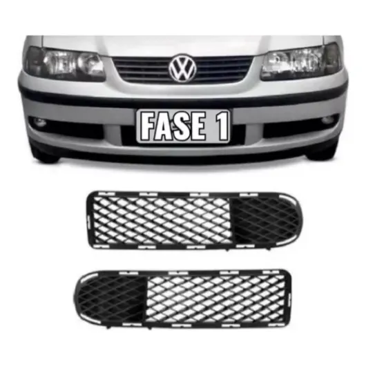 Par Grade Moldura Milha Gol G3 1999 2000 2001 2002 Sem Furo