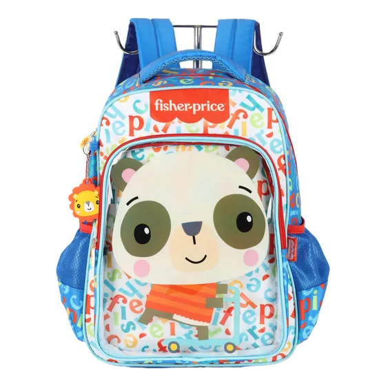 Mochila De Costas Escolar Infantil Fisher Price Cor Azul Desenho Do Tecido Fisher-price