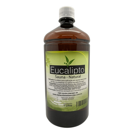 Óleo Eucalipto Natural Para Saúna Hidrossolúvel - 1 Litro Óleo Eucalipto Natural Para Saúna Hidrossolúvel - 1 Litro