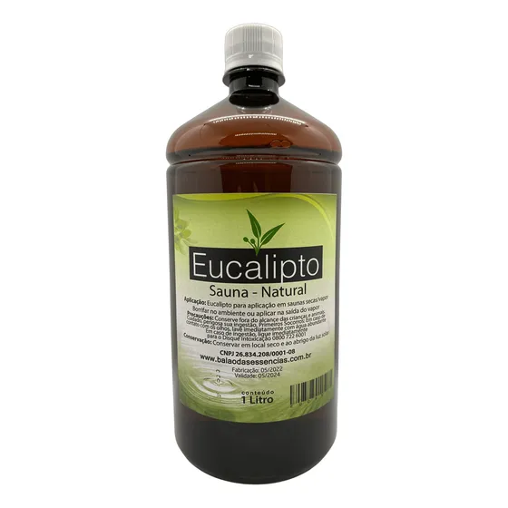 Óleo Eucalipto Natural Para Saúna Hidrossolúvel - 1 Litro