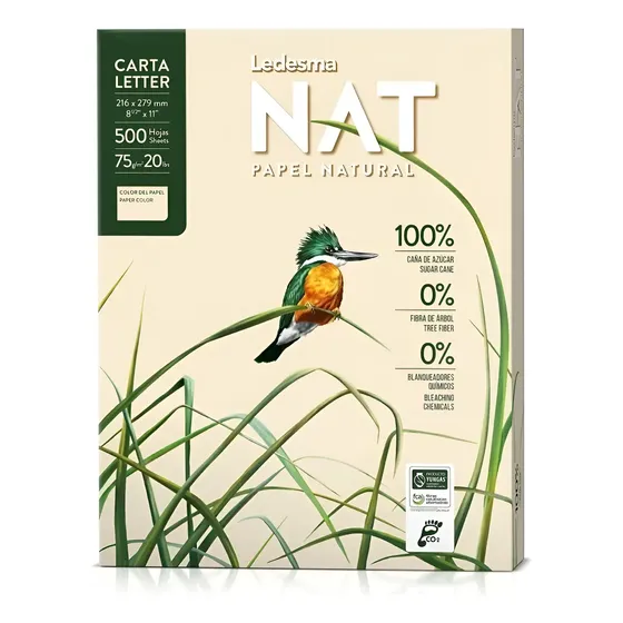 Resma Carta Multifunción Ecológica 500 Hojas Caña De Azúcar