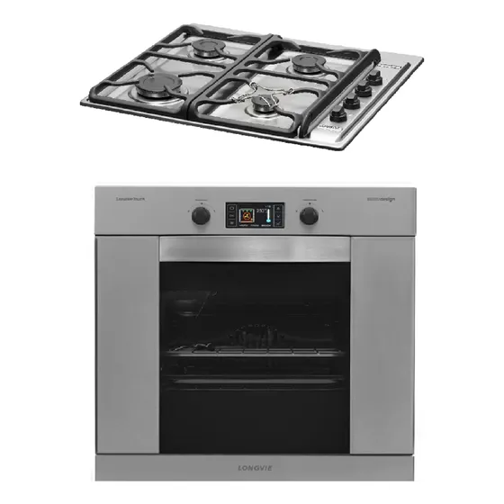 Combo02 Longvie Horno Electrico Hest60x + Anafe Gas A6600xf