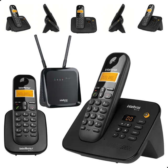 Telefone Sem Fio Secretária Eletrônica + Ramal Para Chip 4g