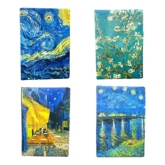 Agenda Diario Libreta Cuaderno Van Gogh 80h Cuadriculado