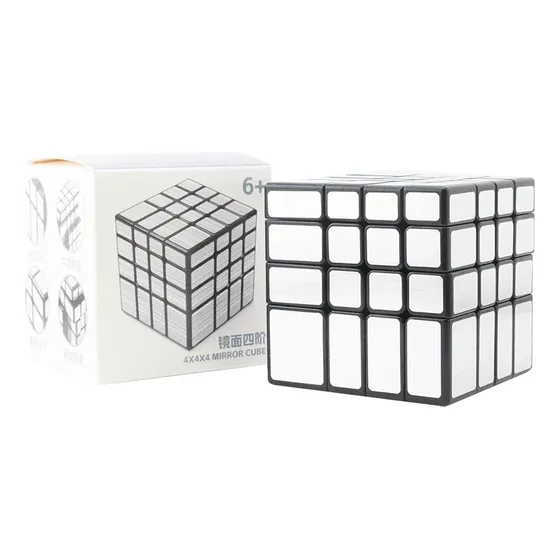4x4x4 Mirror Sengso Plata Cubo Magico Coleccion Estructura Plateado