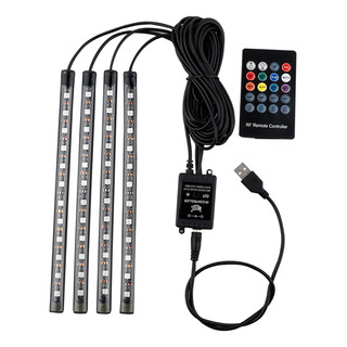 Tiras 48 Led Rgb Interior App Control De Remoto Luz Para Usb Tiras 48 Led Rgb Interior App Control De Remoto Luz Para Usb