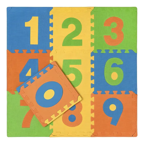 Piso Goma Eva Numeros 30x30cm 10 Piezas Color Multicolor