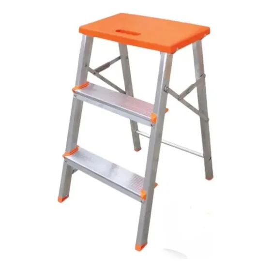 Escalera Banqueta Taburete Botafogo 3 Esc Aluminio H/120kg Color Rojo