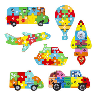 7 Juegos Rompecabezas Didáctico De Madera Auto Para Niño 7 Juegos Rompecabezas Didáctico De Madera Auto Para Niño