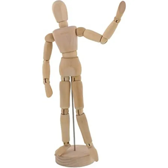 Maniquí De Madera Articulado Para Bocetos Pintura