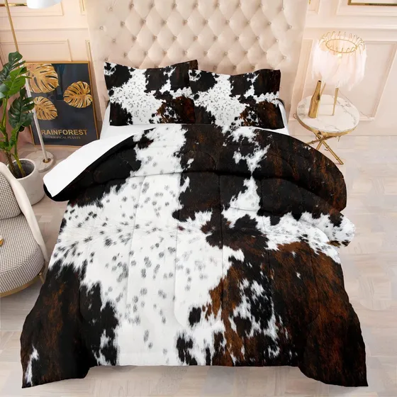 Juego De Edredón Tailor Shop Con Estampado De Vaca Blanco
