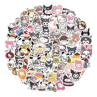 Pegatinas Calcomanias Sanrio De Pvc Contra Agua, 100 Unidade Pegatinas Calcomanias Sanrio De Pvc Contra Agua, 100 Unidade