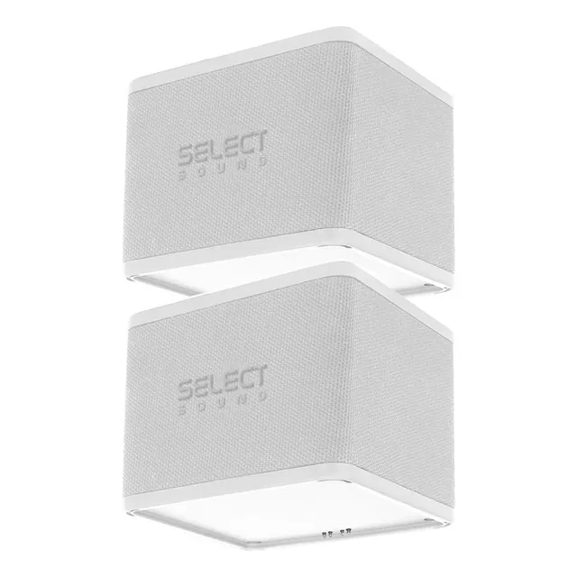 2 Bocinas Inalámbricas Bluetooth Magnética Apilable Pack 2pzs Select Sound Modelo Ss-cube 5w Rms Bt340 Color Blanco