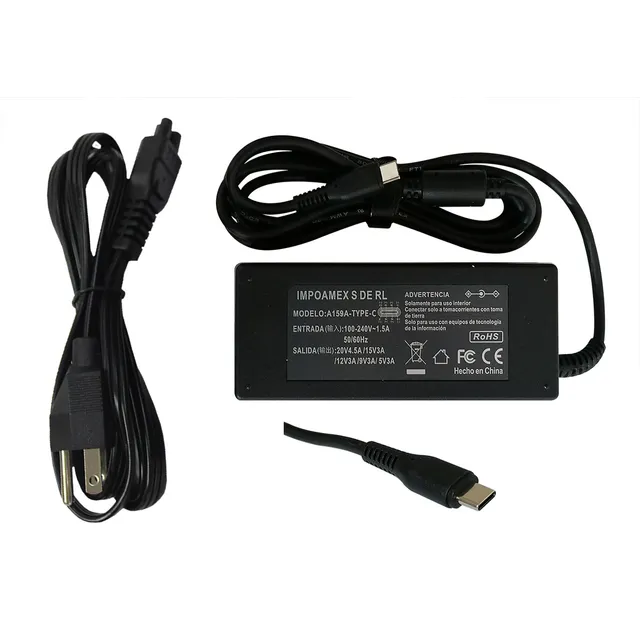Cargador Compatible Con 90w Tipo C 5v 3a Dell Mac Hp Asus
