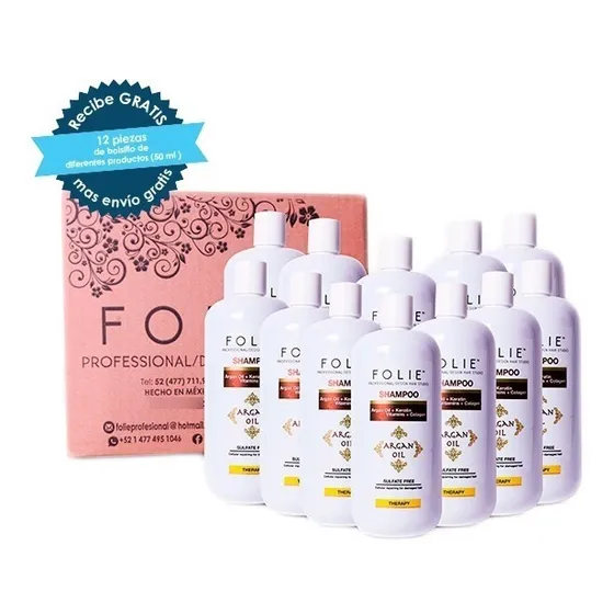 Shampoo Restore 1litro Con Aceite De Argan 12 Pack By Folie 
