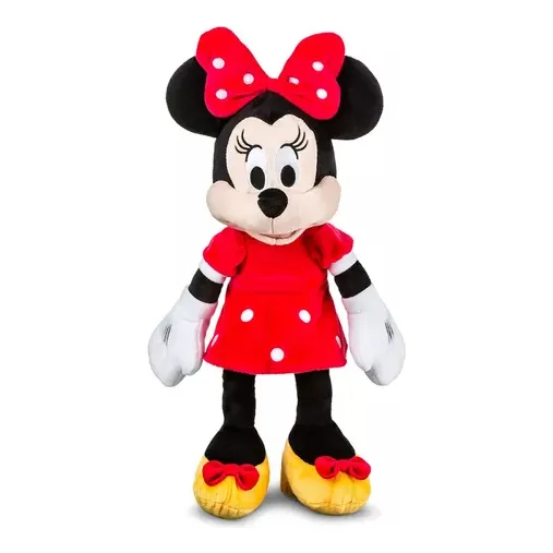 Pelúcia Minnie Grande 40cm Com Som E Luz Na Bochecha Cor Vermelho