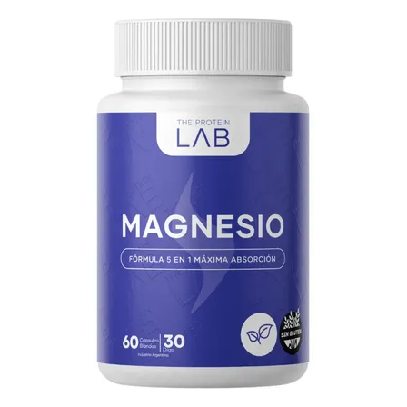 Magnesio The Protein Lab Wellness Series en cápsula Sin sabor de 60 un