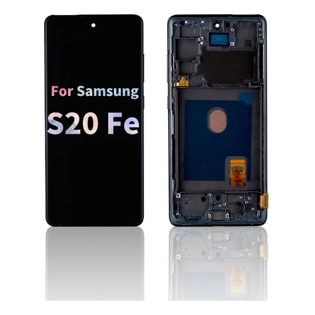 Pantalla Para Samsung S20 Fe Marco Negro/ Lee Huella