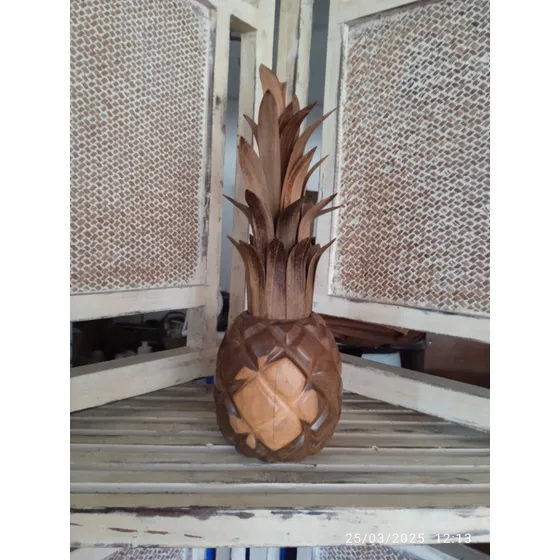 Piña Decorativa Madera Larense Usada Perfectas Condiciones
