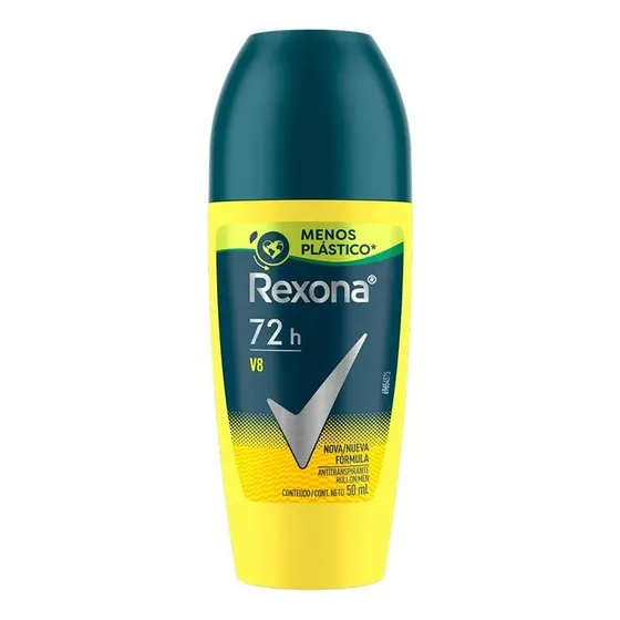 Atacado C/5 Desodorante Rexona Roll On V8 Men 72h 50ml