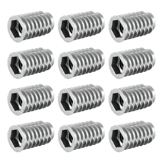 Inserto Tuerca Para Madera Rosca 3/8 X 25 Mm Con Tope 50 Uds