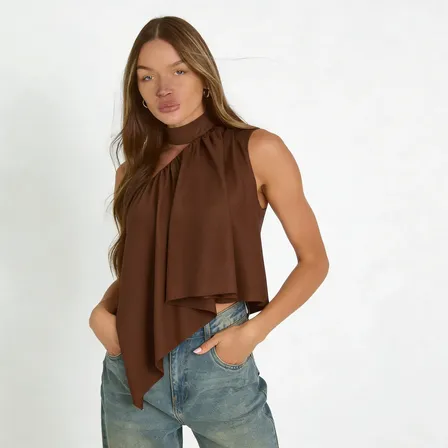 Blusa Feminina Assimétrica Capa Boho Chic Elegante Multiform