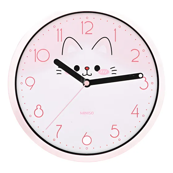 Reloj De Pared Animal Face Rosa