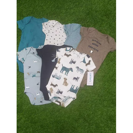 Juego De 7 Bodys Carters Para Niño Bebé, 3m - Original