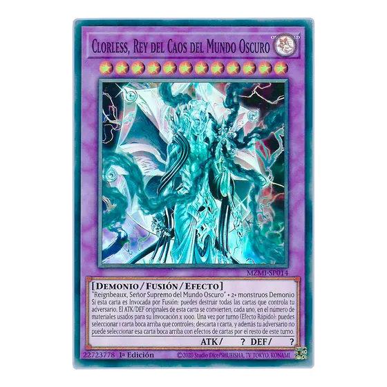 Yugi-oh! Clorless Chaos King Of Dark World Mzmi-en014 Super