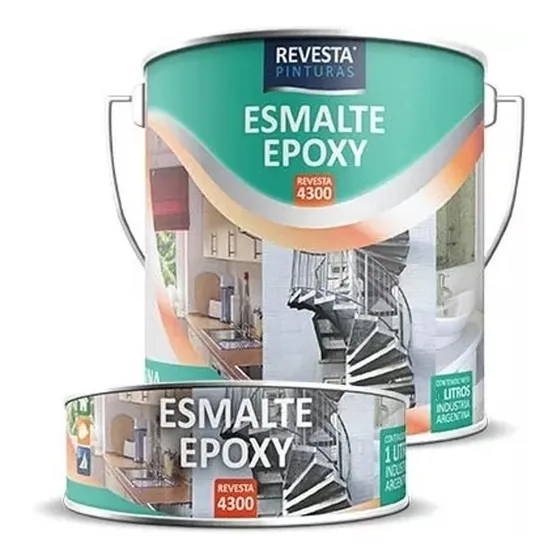 Esmalte Epoxi Revesta 4300 Blanco Brillante 4 Lts 