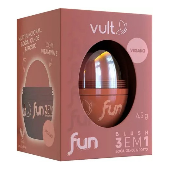 Vult Fun 3 Em 1 Bronze Natural - Blush 6,5g Vult Fun 3 Em 1 Bronze Natural - Blush 6,5g