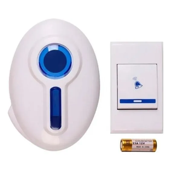 Timbre Inalámbrico Portátil Con Enchufe 220v+pila Sin Cable