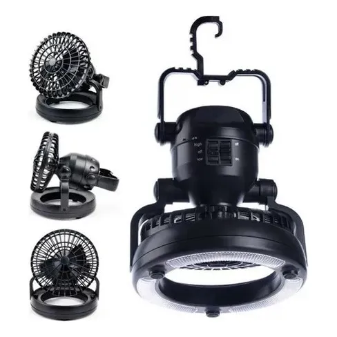 Ventilador Portatil Con Lámpara Led Camping De Techo