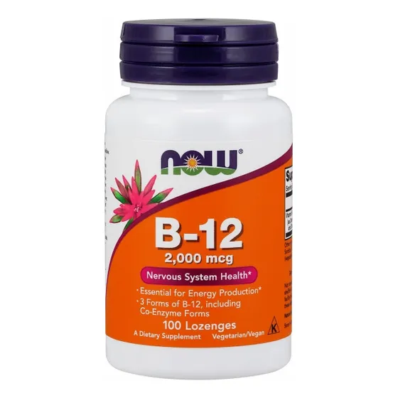 100 Pastillas De Vitamina B-12 De Supplement Now Foods (paqu
