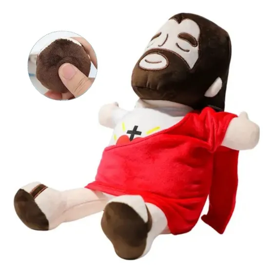 Muneco Jesus Respira Peluche Religioso Movimiento Tranquilo